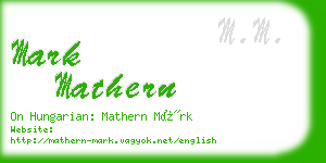 mark mathern business card